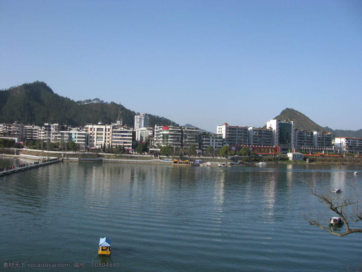 江西 修水 风景图片 河水 建筑 旅游摄影 小船 自然风景 江西修水风景 风景画 家居装饰素材 山水风景画