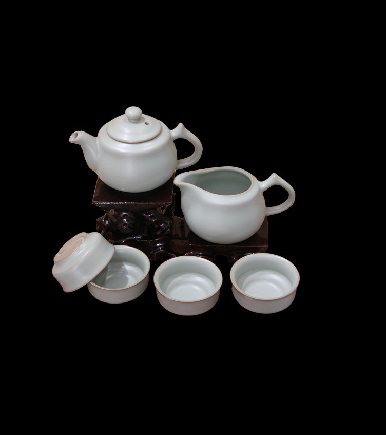 淡雅 浅 灰色 茶具 产品 实物 茶杯 产品实物 墨色底纹