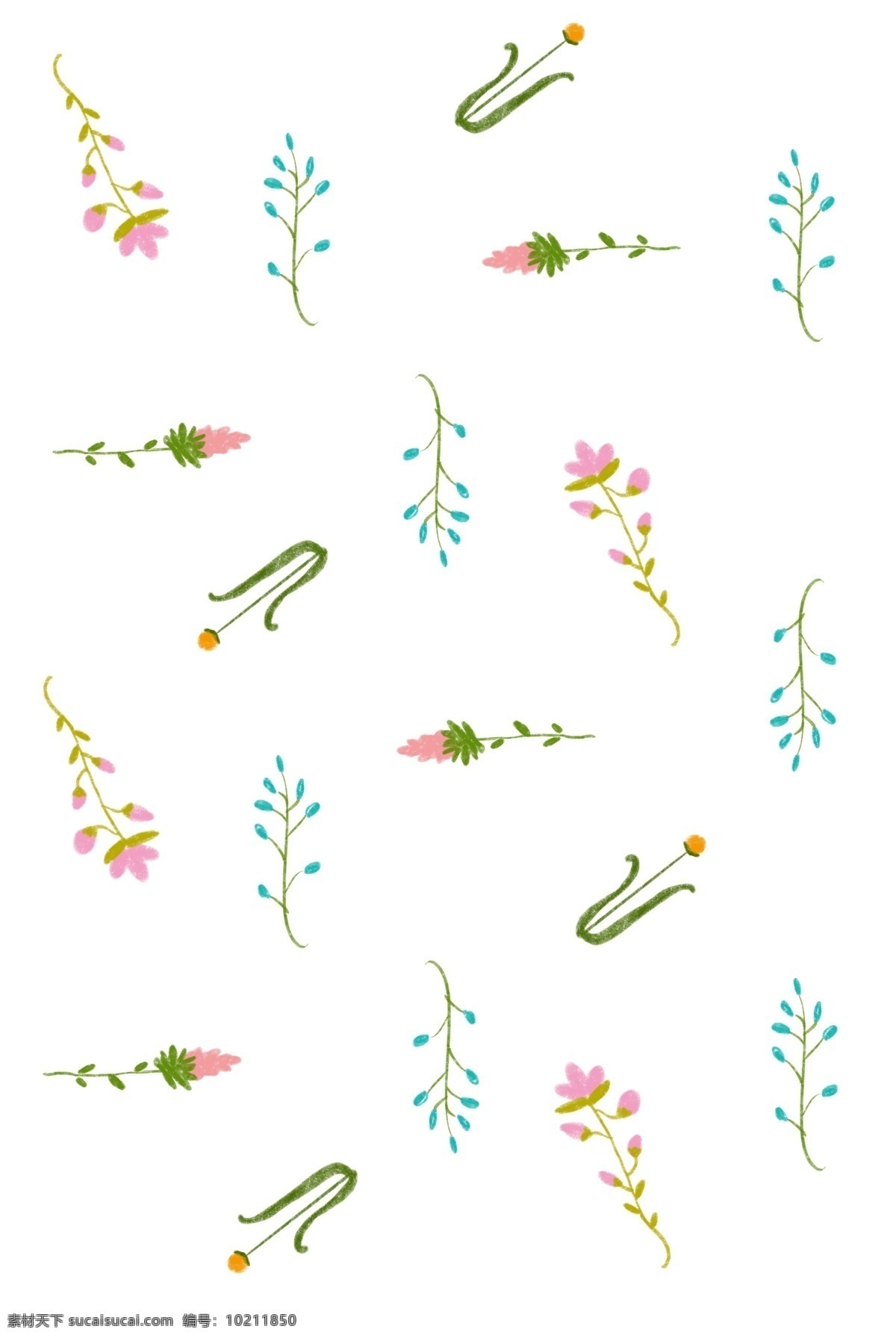 手绘 花卉 植物 底纹 手绘底纹 花卉底纹 底纹插画 植物底纹 小花底纹 插画 插图