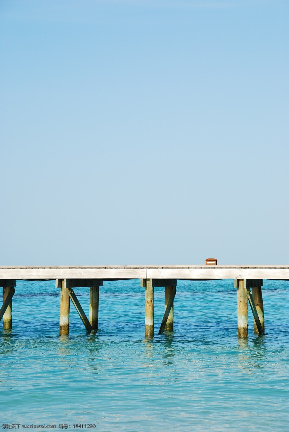 一个 美丽 马尔代夫 海滩 木制 码头 桥 风景 生活 旅游餐饮