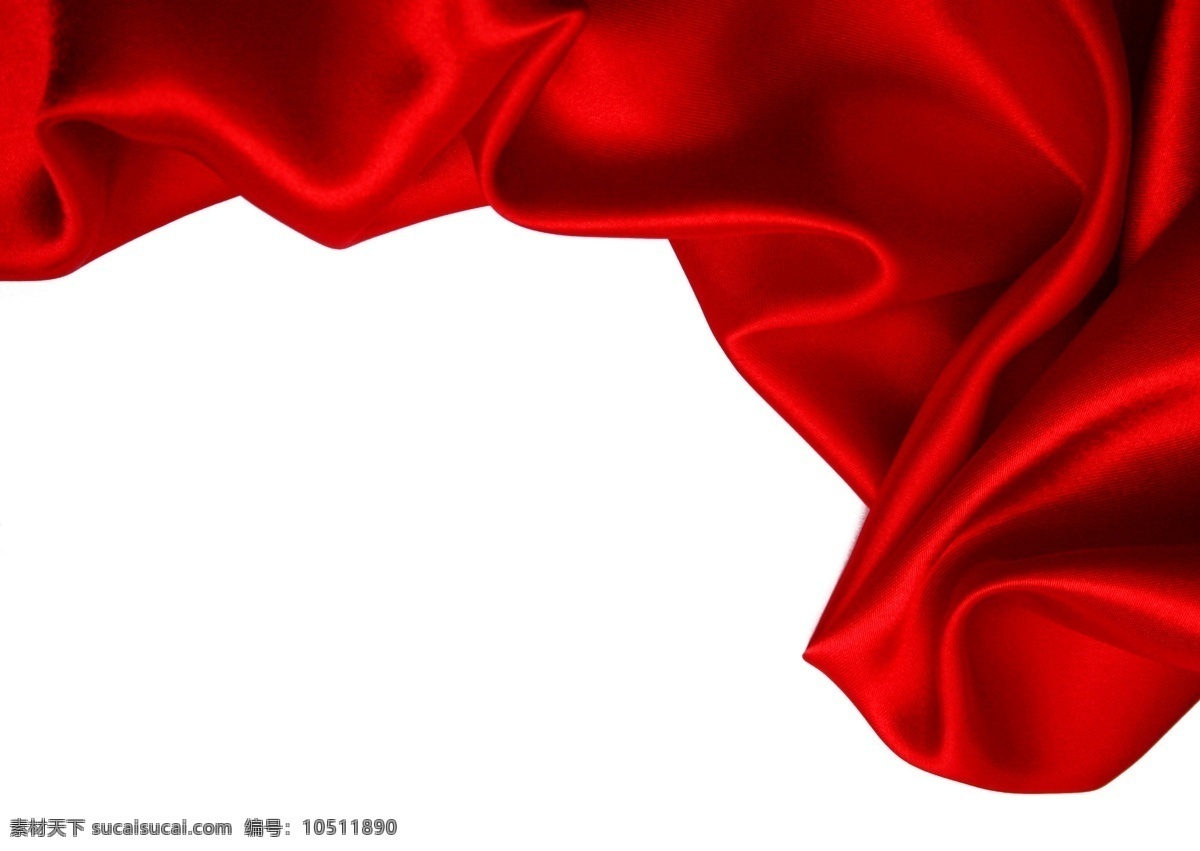 精美丝绸 高清图片 红丝带 中国红 流线