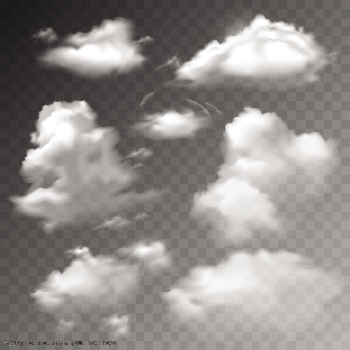云彩 白云 天空 手绘 时尚 背景 自然风光 蓝天白云 底纹背景 矢量 自然景观