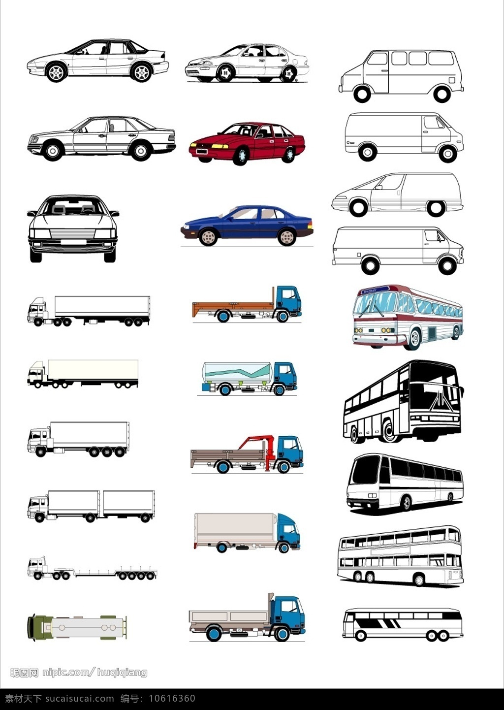 汽车模型 汽车 模型 矢量 卡车 轿车 现代科技 交通工具 矢量图库