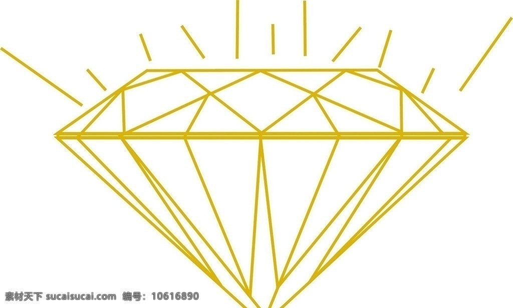 钻石光芒 钻石 光芒 金色 其他设计 矢量