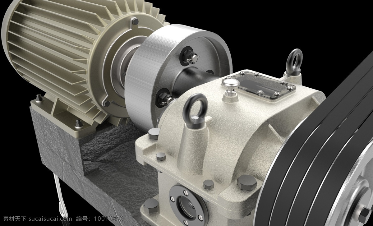 迪纳 摩 滑轮 传动 工业设计 机械设计 能源和电力 3d模型素材 其他3d模型