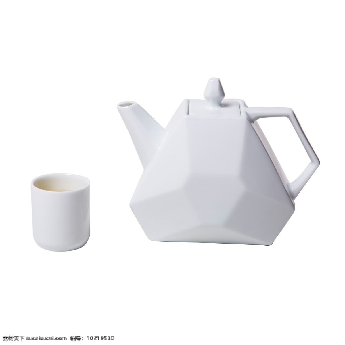 白色 创意 茶具 元素 几何 三角形 光泽 纹理 餐具 盖子 杯子 插画 质感 把手
