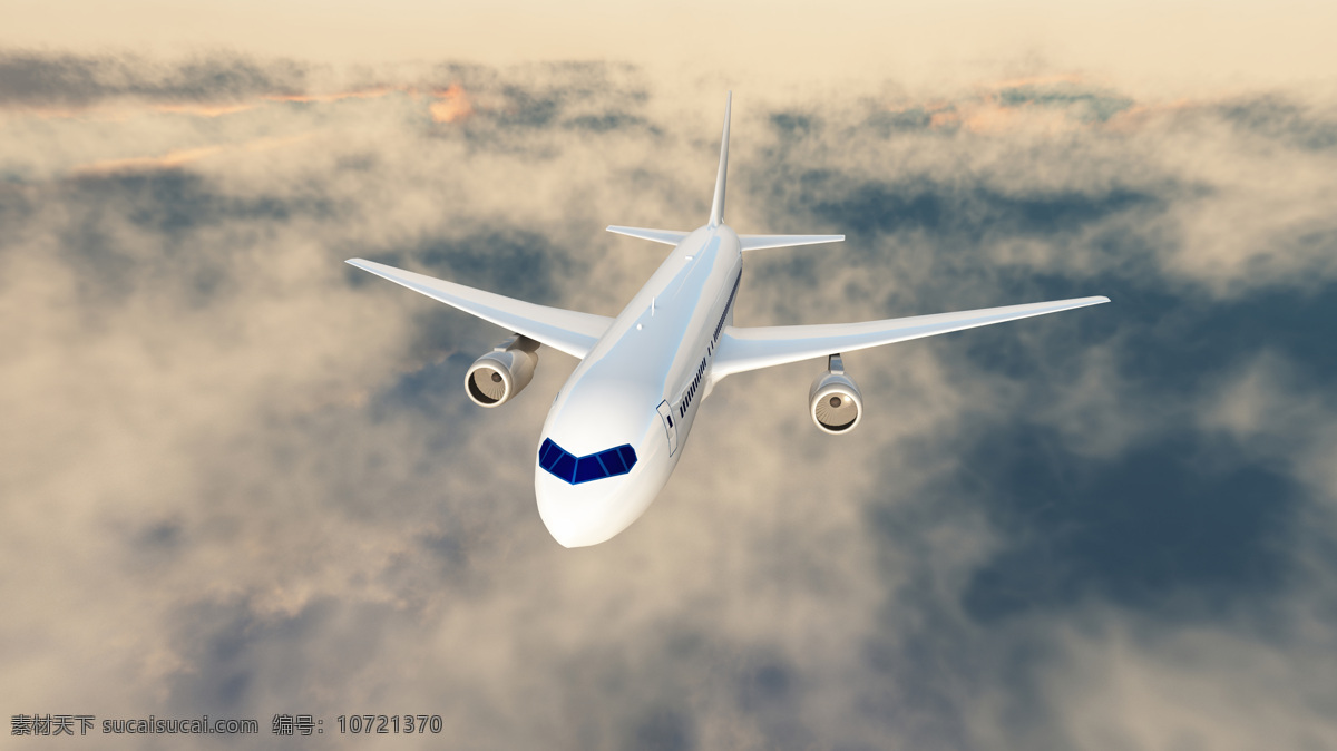 空中 飞行 飞机 飞机素材 飞机摄影 客车 天空 白云 交通工具 飞机图片 现代科技