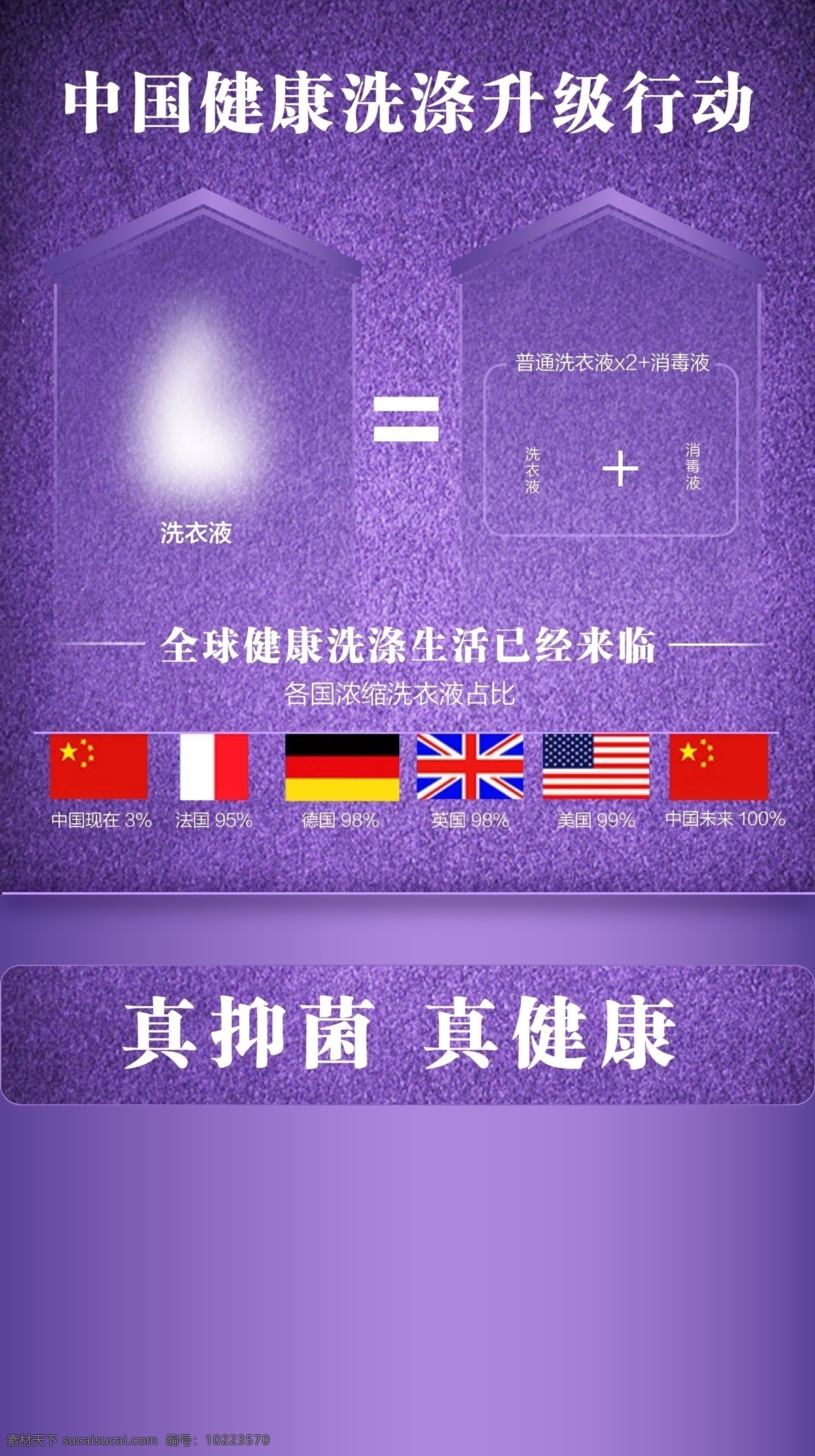浓缩 洗衣液 微 信 海报 宣传 国旗 紫色背景 梦幻 微商