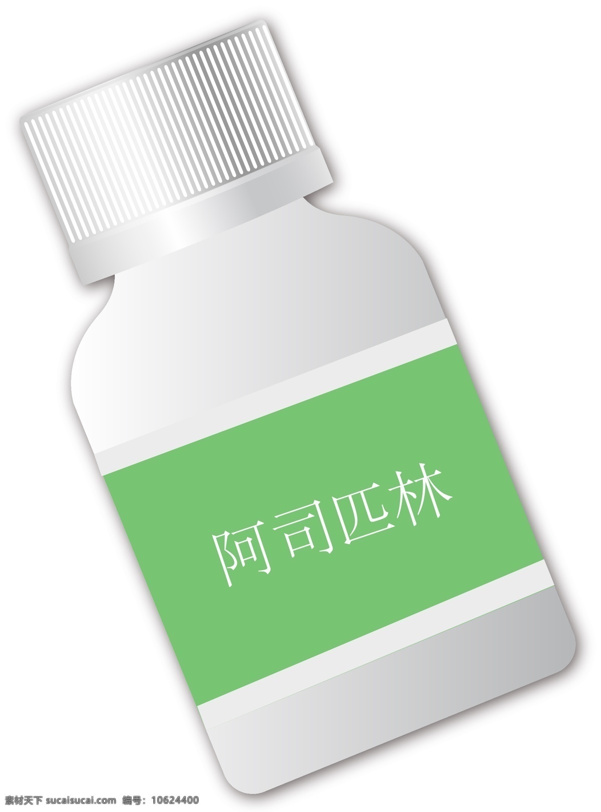 绿色 标签 立体 装饰 瓶 插画 白边绿色标签 白色瓶体 立体装饰瓶 竖纹瓶盖 一个立体瓶子