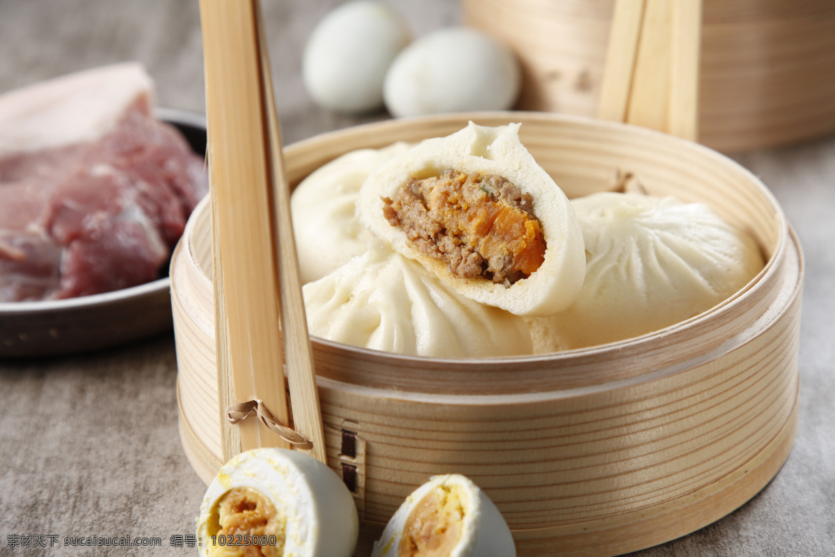 蛋黄鲜肉包 包子 鲜肉 金瓜 美食 餐饮 菜谱 菜单 饮食 食材 烹饪 传统美食 小吃 点心 餐饮美食