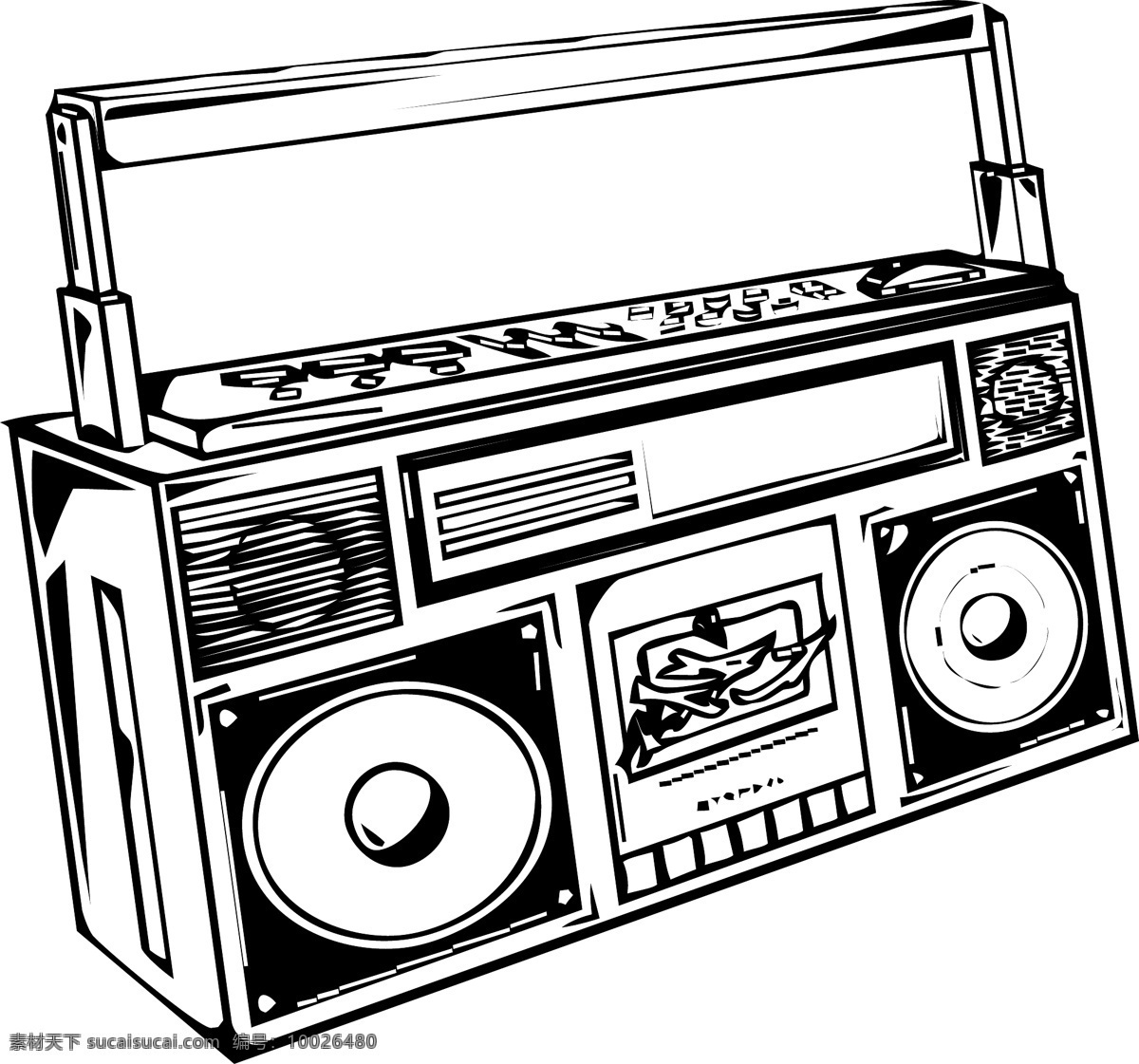 音乐 收音机 音乐素材 插图 源文件 白色
