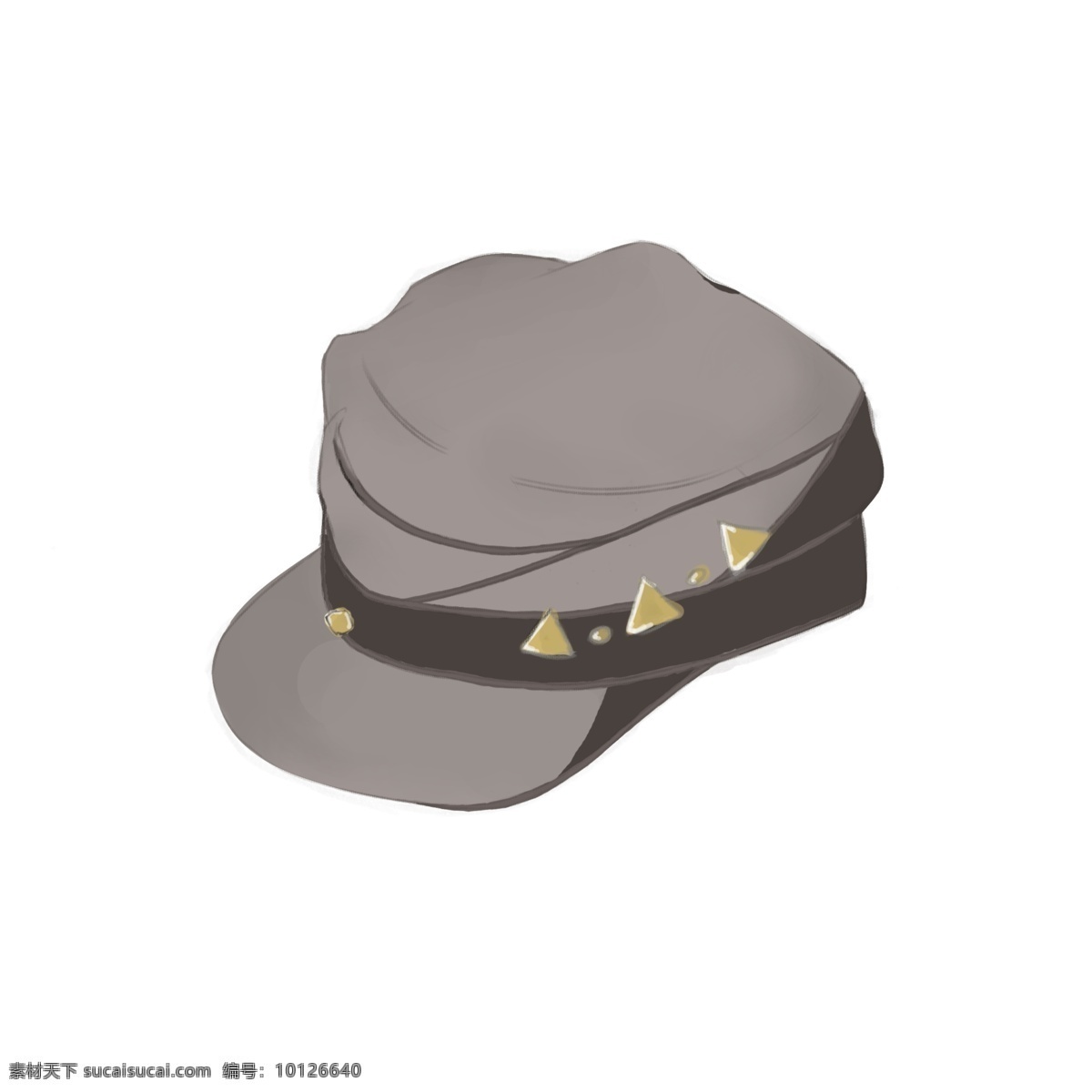 灰色 金属 亮片 帽子 灰色帽子 帽子装饰 金属亮片 遮阳帽 鸭舌帽 简约 帽子图案 流行 配饰 包装 创意 卡通插画