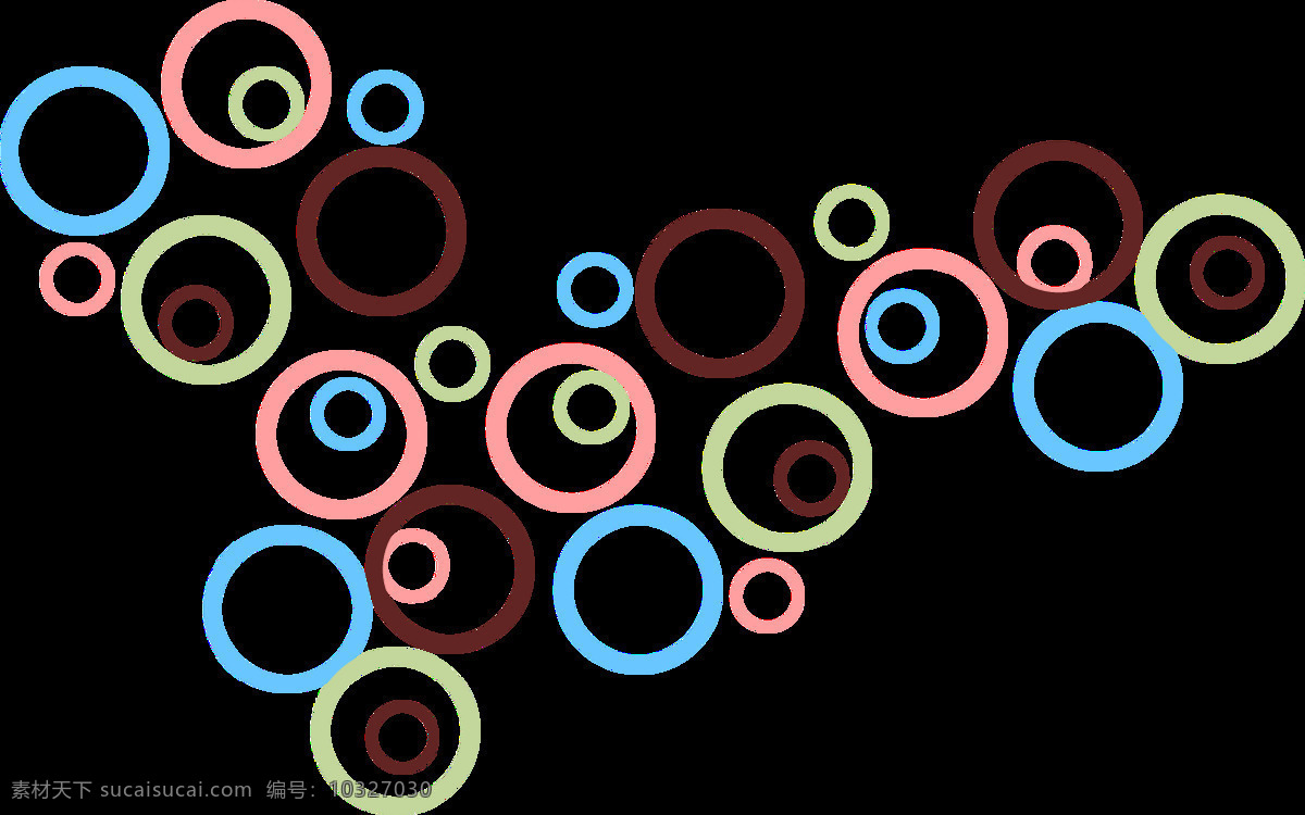 png元素 免抠元素 透明素材 圆环 圆圈 圆形 卡通 彩色 元素