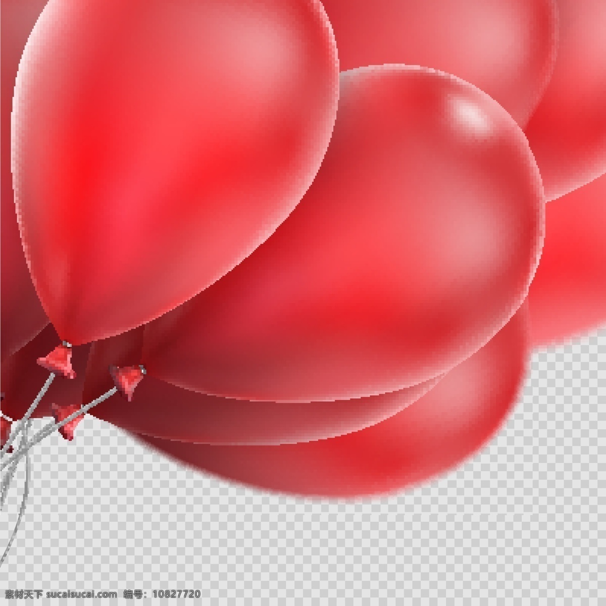 美丽 红色 气球 矢量 立体气球 红色气球 节日素材 庆祝 装饰 元素卡通 气球气球 背景 创意背景 抽象背景 底纹背景