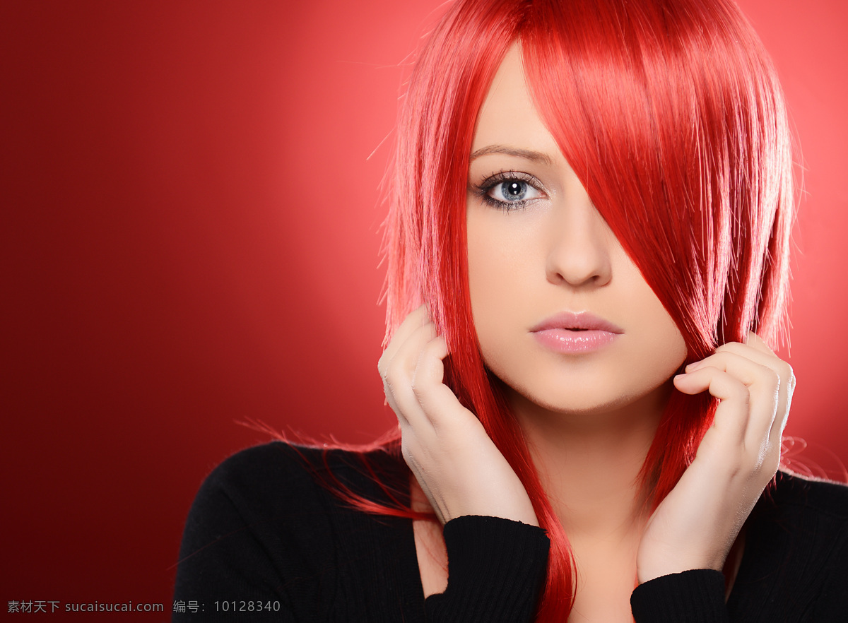 红 发 时尚 美女 红发美女 美容 美发 女人 美女摄影 人物素材 人物写真 美女图片 人物图片