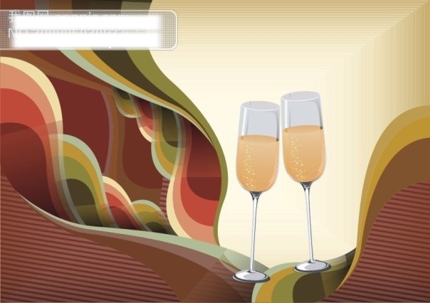 香槟 杯子 潮流 背景 矢量 饮品 饮料 酒水 矢量图 其他矢量图