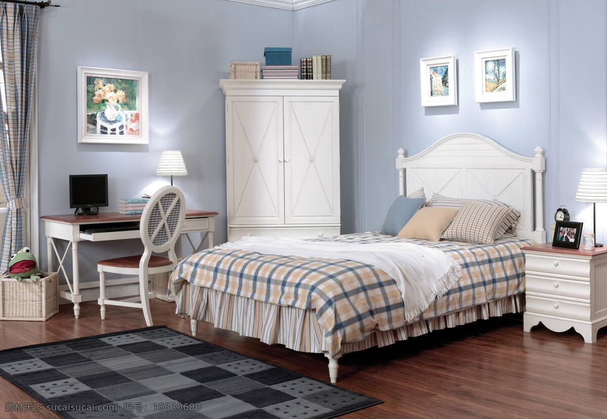 欧式 床 白色 床头柜 家居生活 家具 欧式床 生活百科 椅子 家居装饰素材