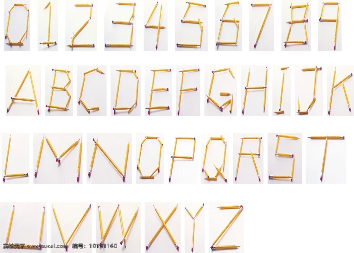 构造 型 字符 设计图库 构造型字符 特殊字符 字母及数字 创意 字母 数字 艺术字符 铅笔 组成 矢量图