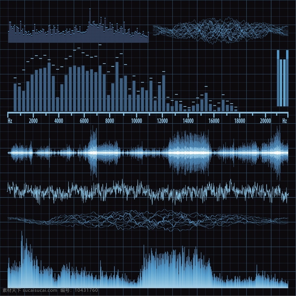 音乐频率 声波 矢量 声波设计 音波 波段 声频 矢量图 其他矢量图