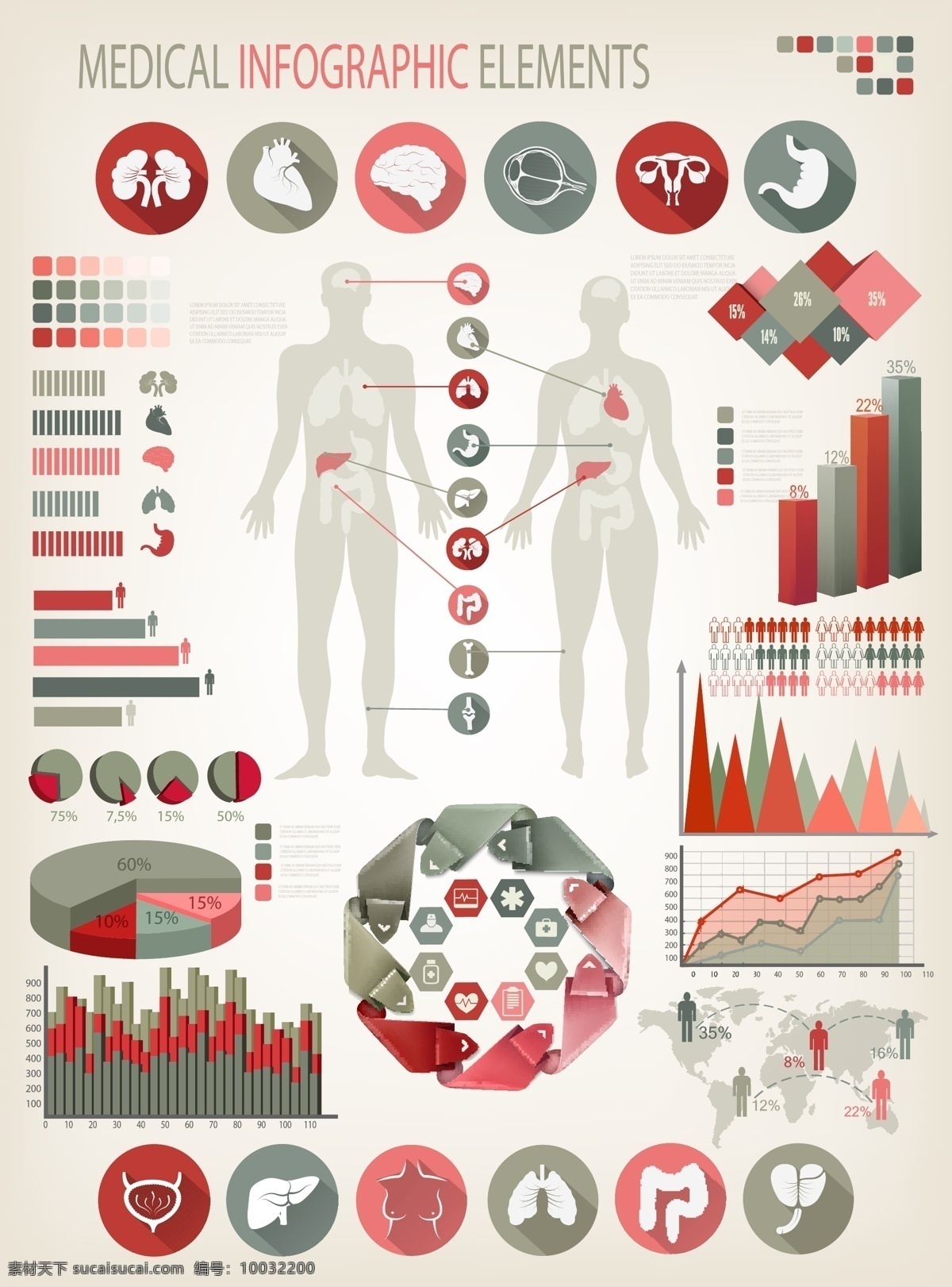 人物 信息 分析图表 人物信息 身体分析 医疗主题 身体健康检查 3d信息图表 立体信息图表 商务信息图表 ppt图形 ppt图表 信息标签
