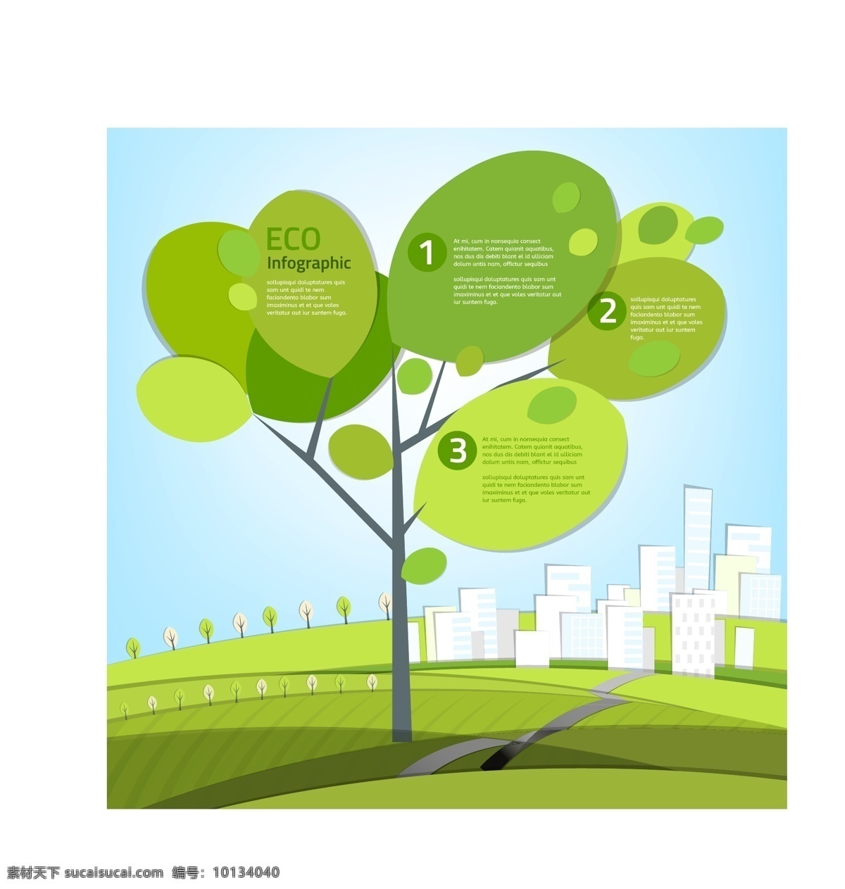 卡通大树矢量 商务金融 质感 信息图表 大树 卡通树 树叶 茂盛 小树苗 绿叶 树木 矢量图片