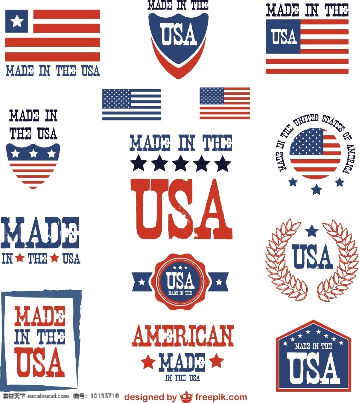 美国 爱国主义 标签 手 星 徽章 按钮 旗帜 模板 网络 贴纸 蓝色 星星 图形 网页设计 标志 图形设计 网站模板 白色