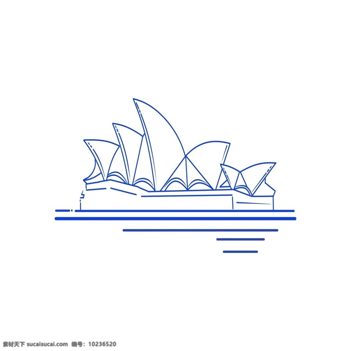 知名 城市 地标 建筑 手绘 线 稿 悉尼 手绘i 线稿