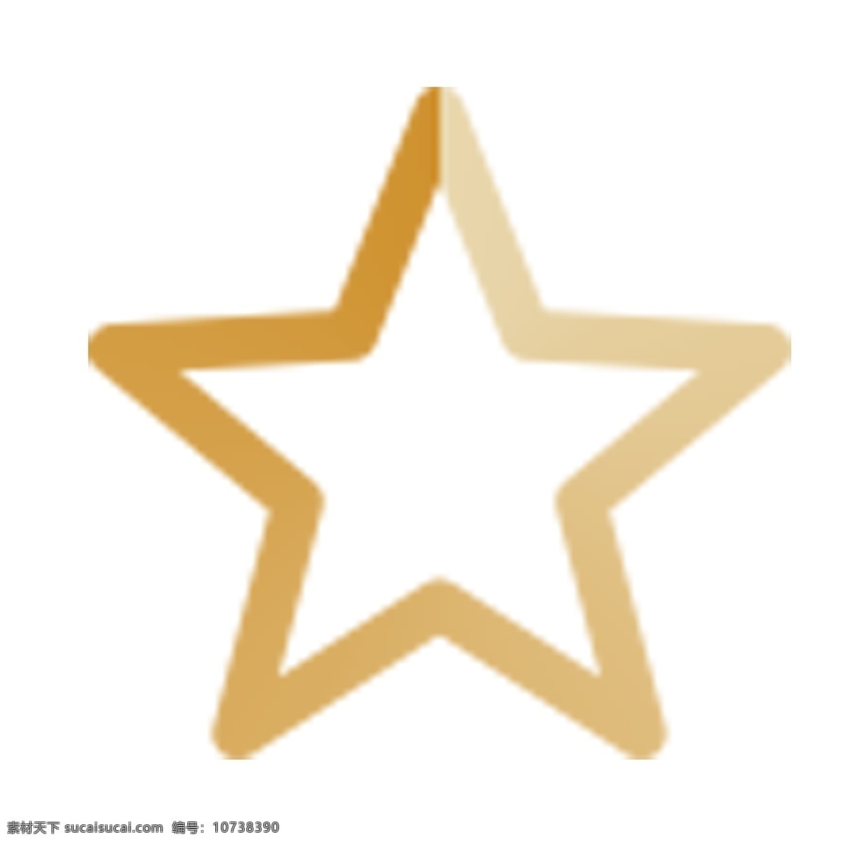 星星形状图标 形状 五角星 卡通 金色图标 渐变图标 简约风格图标 设置线性图标
