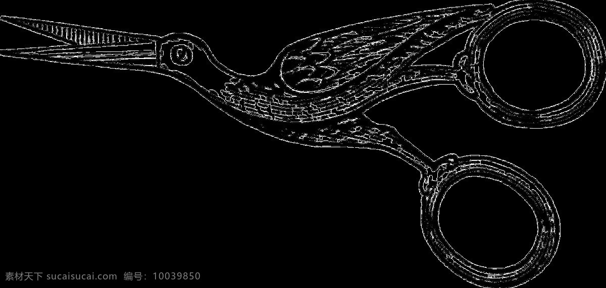 飞鸟 剪刀 透明 装饰 黑色 免扣素材 透明素材 艺术 装饰图案