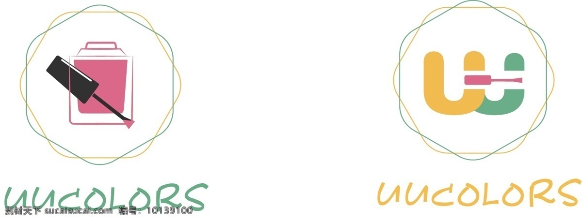 指甲油 logo 日式风格 极简设计 字体设计 标志图标 企业 标志