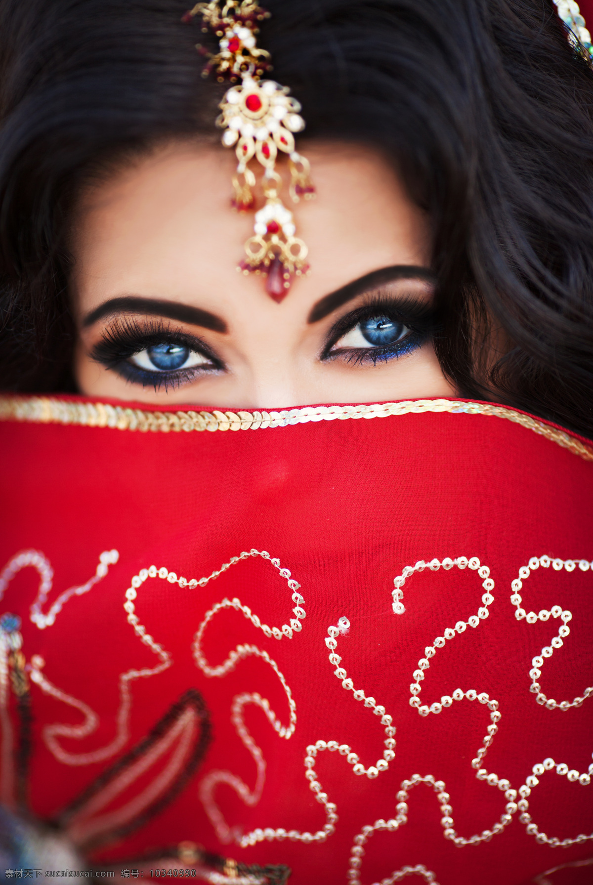性感 印度 蒙面 美女 高清 度美女 电眼美女 印度装 眼妆 电眼