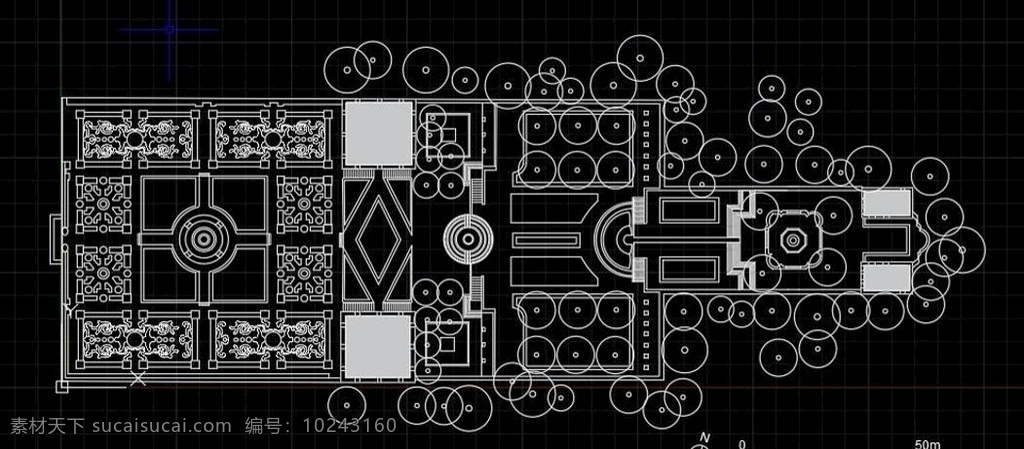 兰特 庄园 平面 cad 兰特庄园 平面图 欧洲园林 学生作业 自然景观 建筑园林 dwg