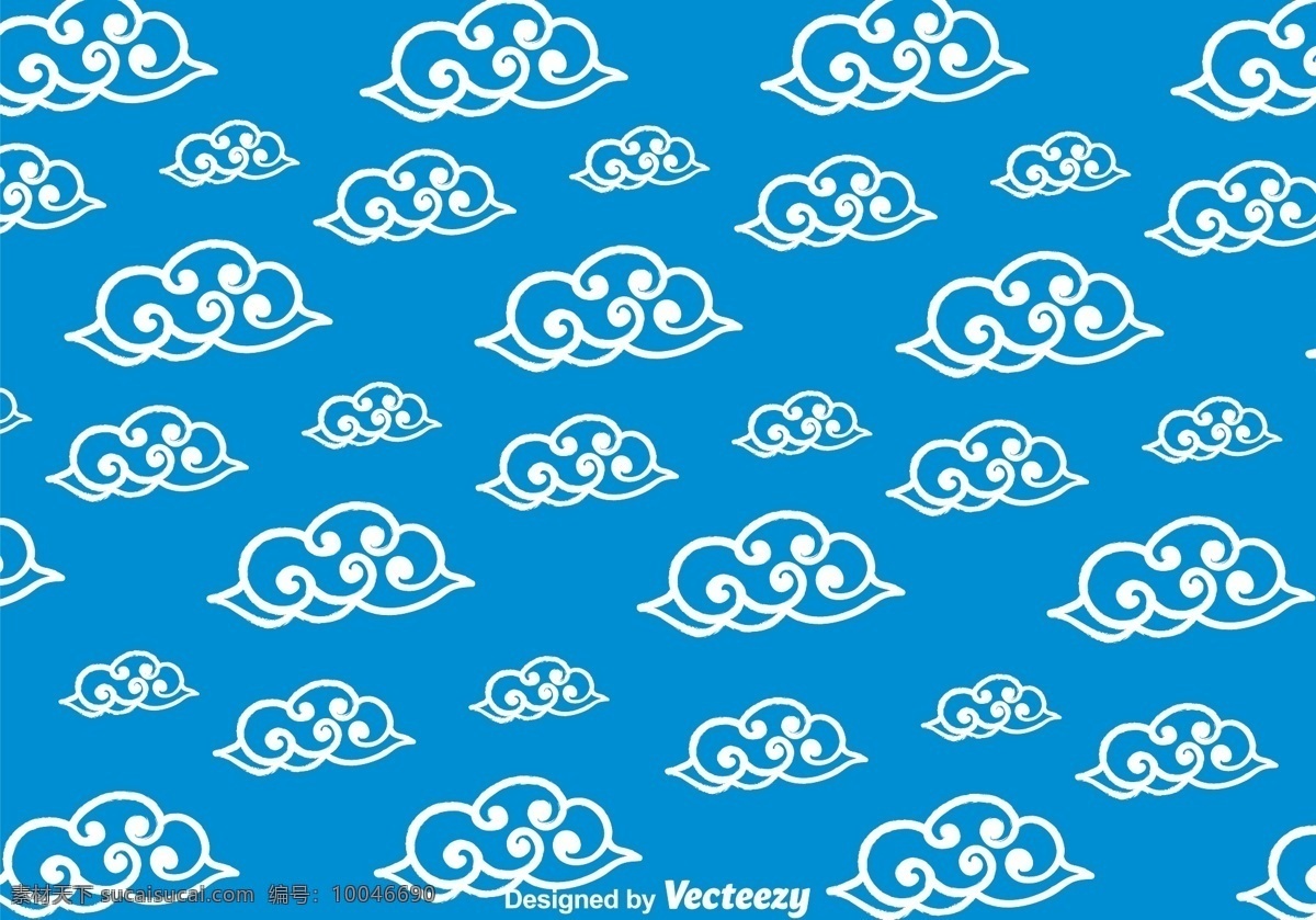 蓝色 中国 云 模式 中国云 无缝 装饰 瓷砖 打印 重复的主题 亚洲背景壁纸