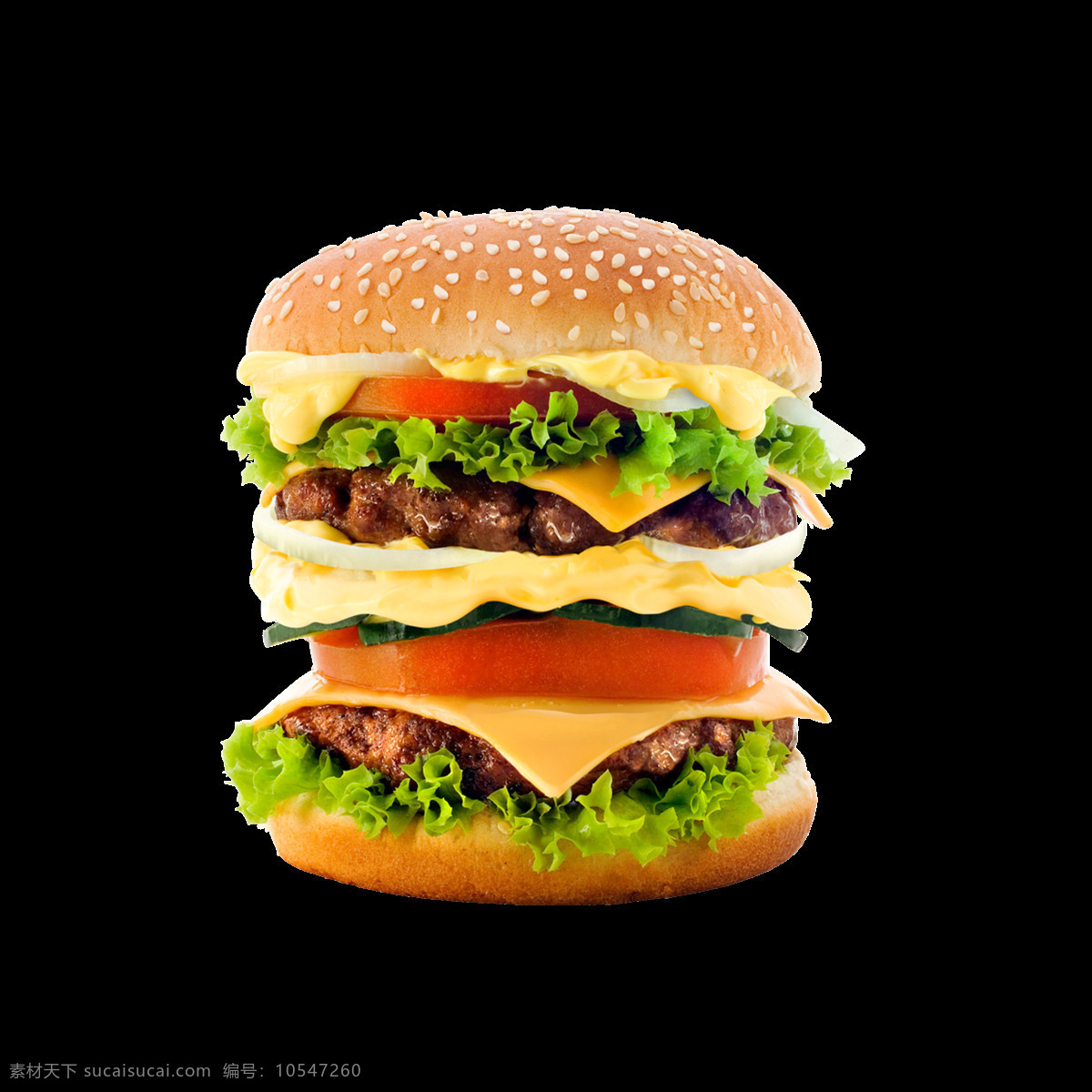 美味 汉堡 牛排 元素 png元素 快餐 美食 免抠元素 实物 蔬菜 透明元素