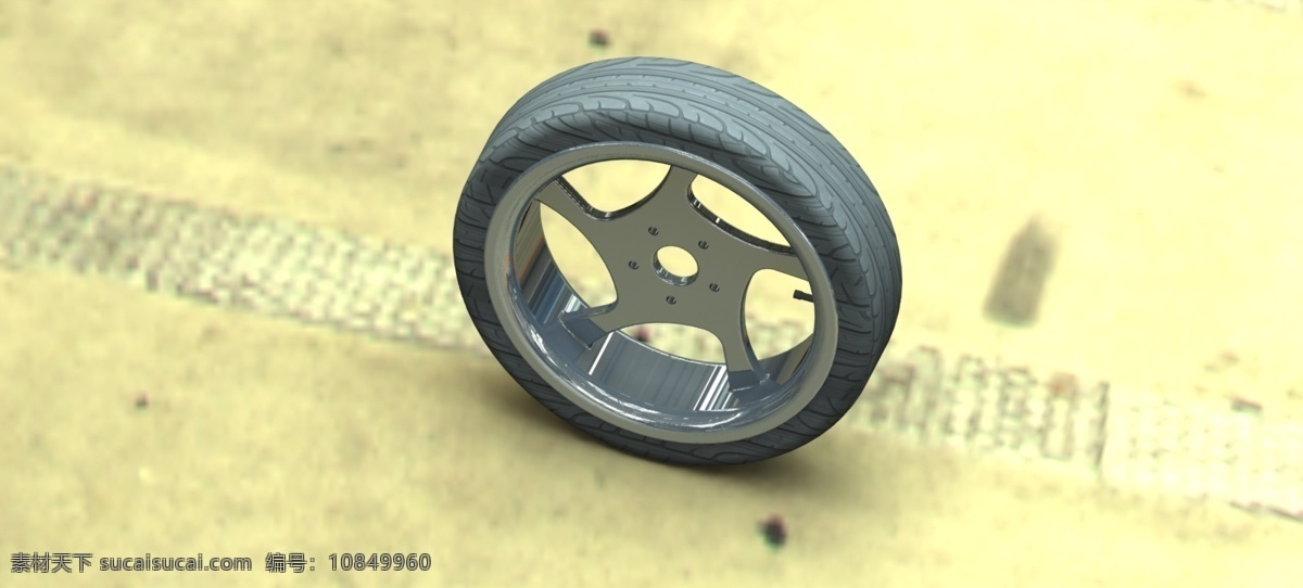 车轮 轮胎 车 3d模型素材 电器模型