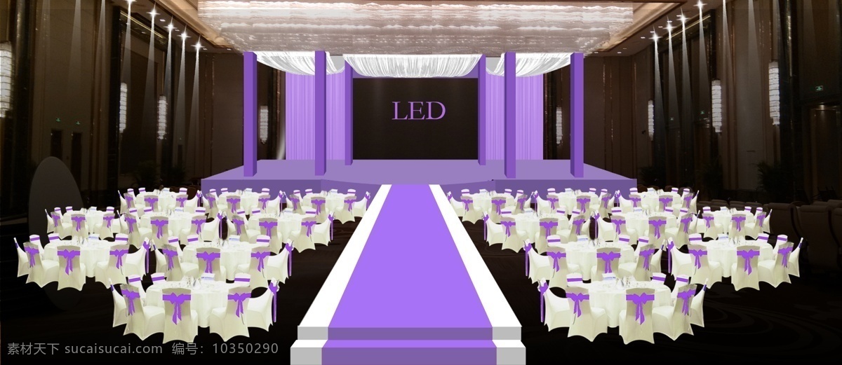 婚礼 舞台 展示 背景 浪漫婚礼素材 紫丁香婚礼 紫色 系 黑色