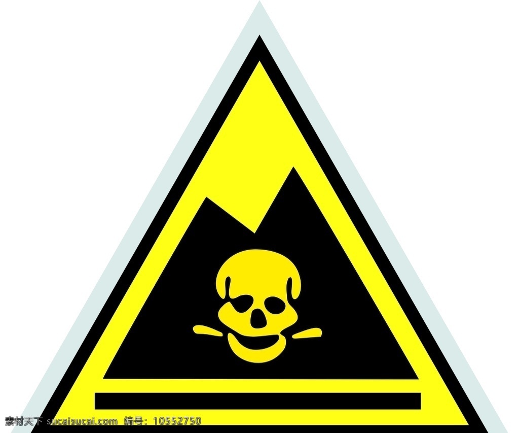 有毒标识 警示牌 有毒 三角 标识 黄色 展板模板