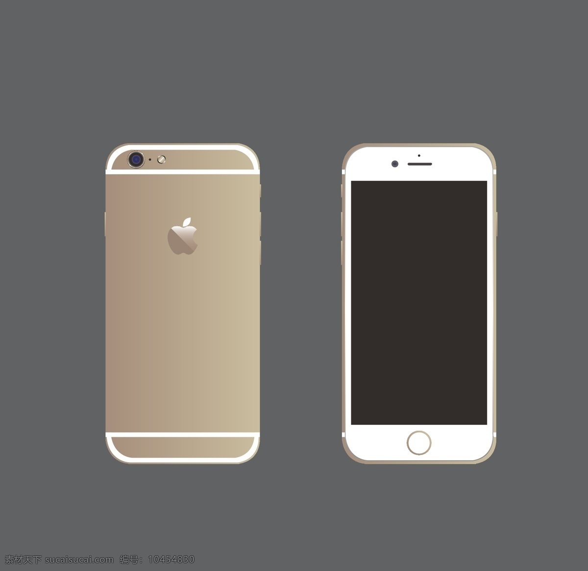 iphone6s 土豪 金 矢量图 模型 iphone 平面图 6s平面图 6s手机 背景图 现代科技 数码产品 灰色