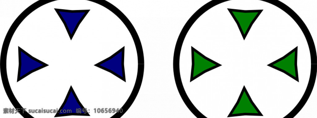 两个 关注点 矢量 图像 夹 剪贴画 焦点 蓝色 绿色 三角形 颜色 艺术 游戏 圆形 svg 圆 指向 向内 点 其他矢量图