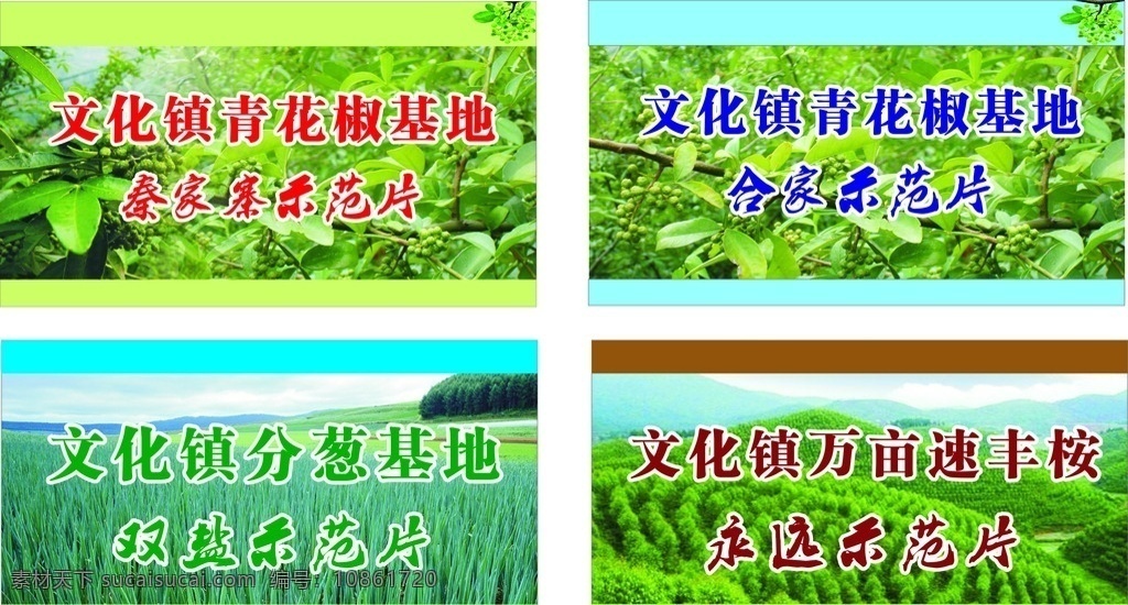 花椒基地 大型喷绘 绿色展板 示范基地 花椒种植园 农业科技 祥和广告