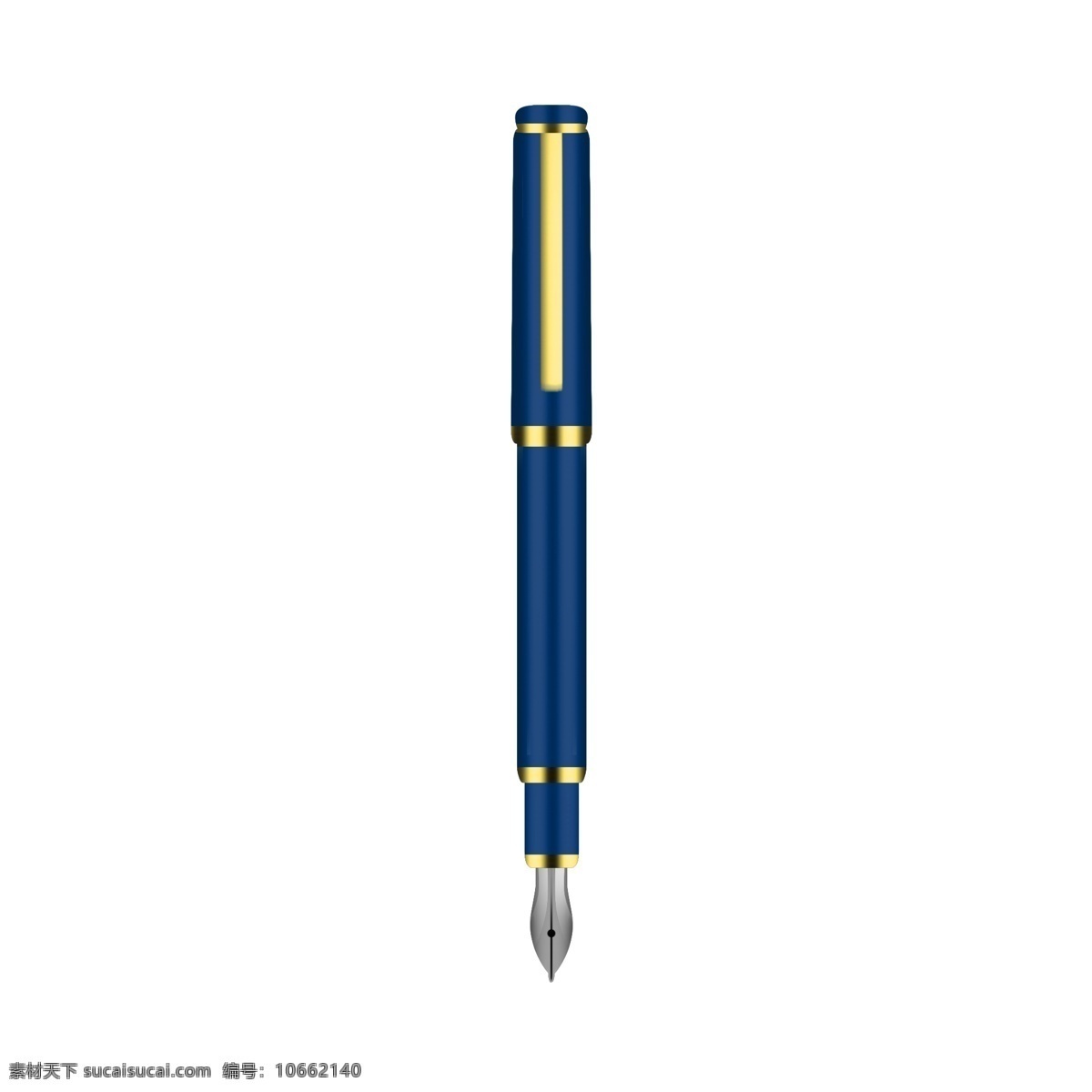 蓝色 钢笔 卡通 插画 蓝色的钢笔 卡通的插画 笔的插画 写字用笔 学习用品 文具的笔 钢笔的插画
