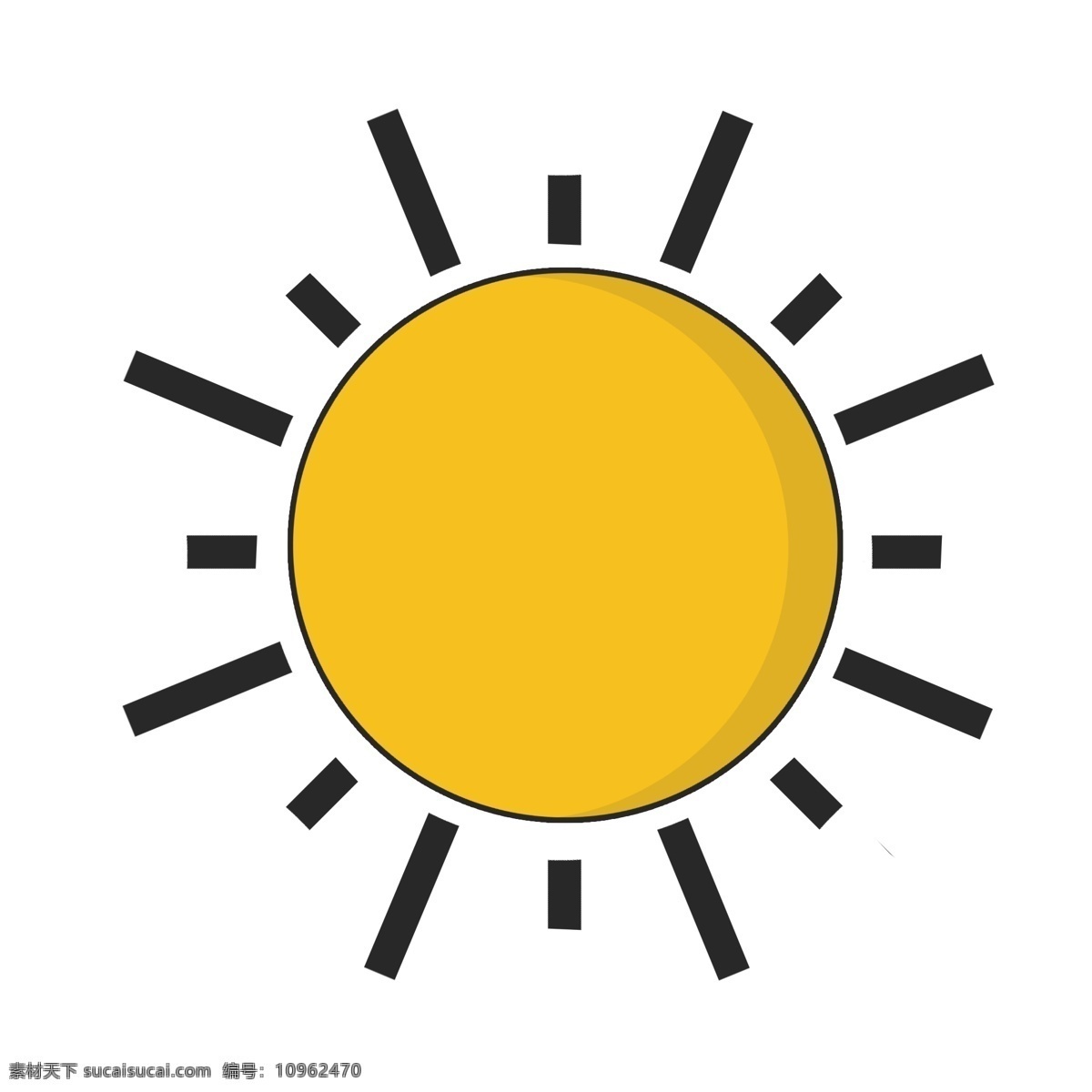 黄色太阳图标 线性 扁平 手绘 单色 多色 简约 精美 可爱 商务 圆润 方正 立体 图标 icon 科技 宇宙