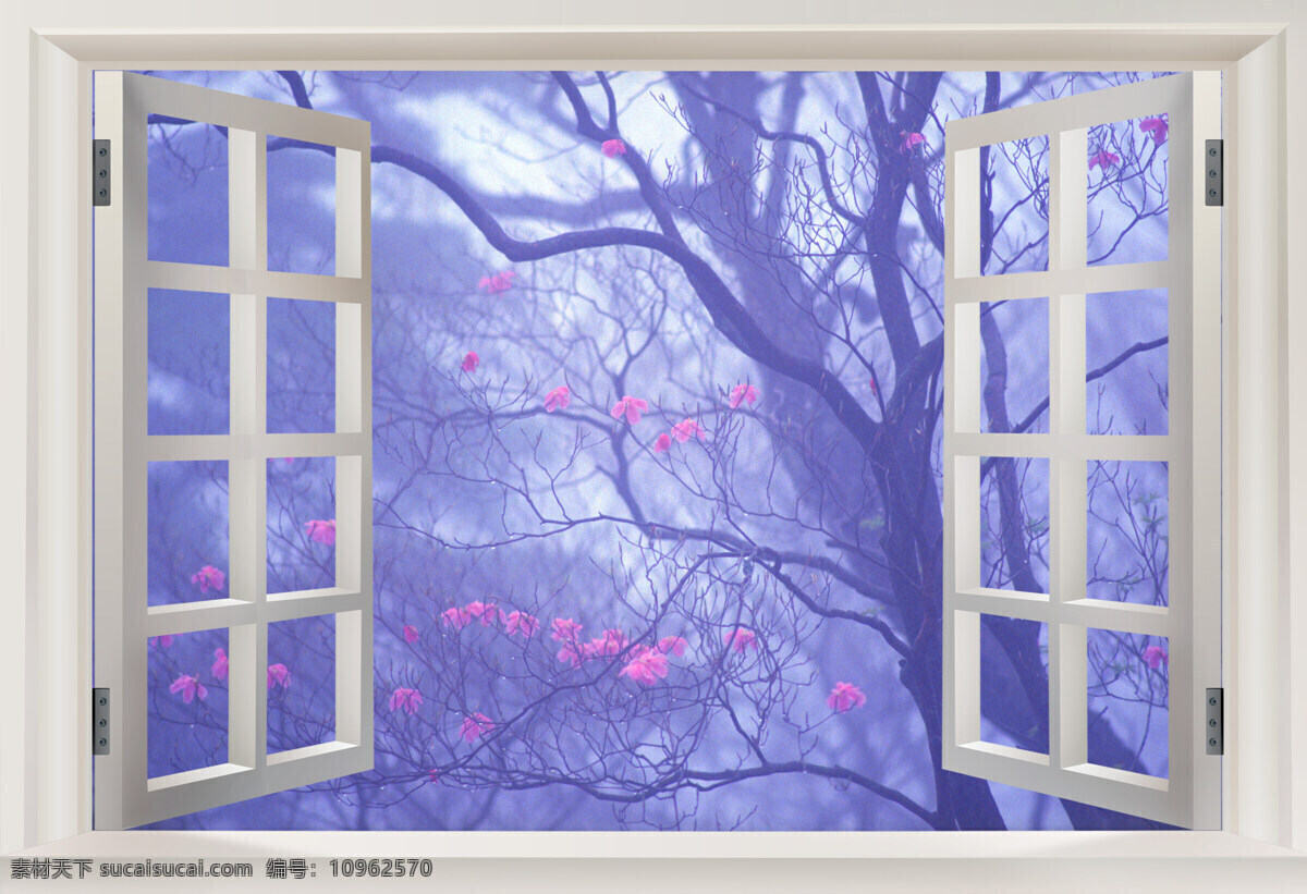 窗外风景 窗外 窗台 窗框 树景 大树 树木 树枝 树干 风景 自然景观 自然风光 自然风景 设计图库 白色窗户 梦境