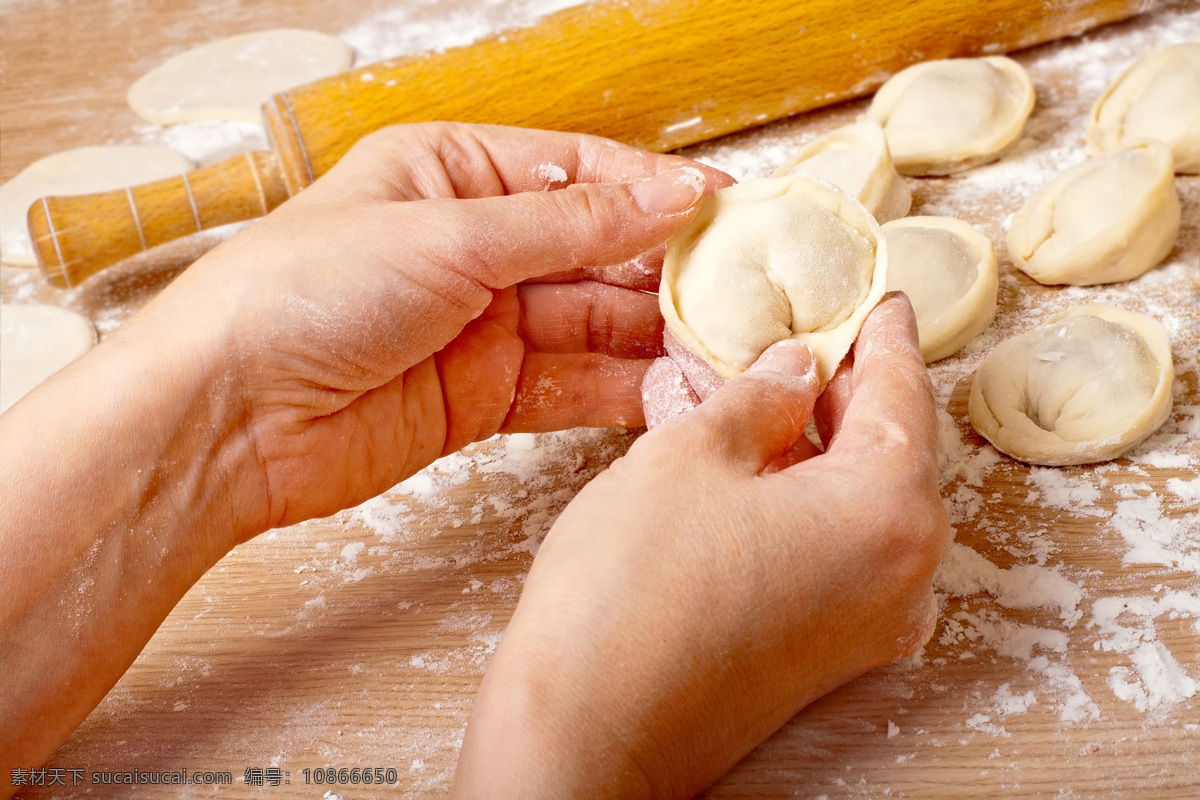 包 饺子 传统美食 美味 面食 擀面杖 包饺子 外国美食 餐饮美食
