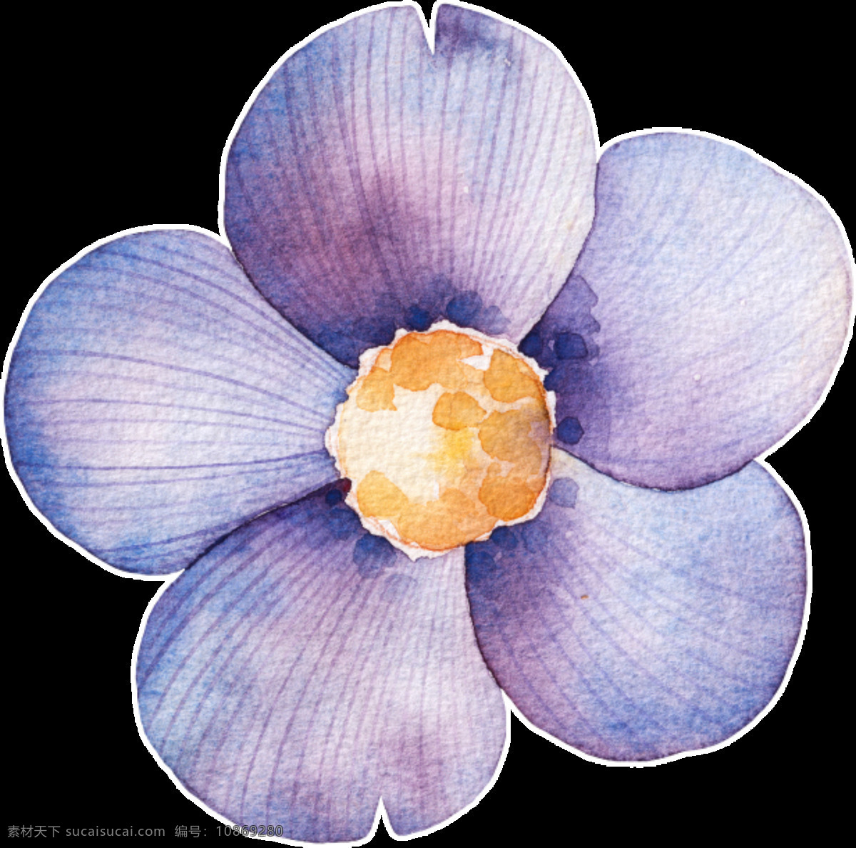 紫色 梦幻 鲜花 透明 装饰 图案 设计素材 png元素