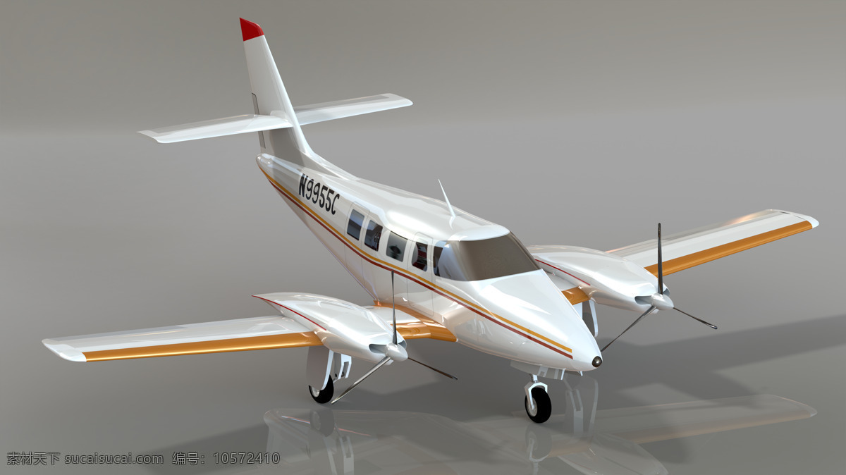 塞斯 纳 十字军 飞机 cessna 3d模型素材 建筑模型