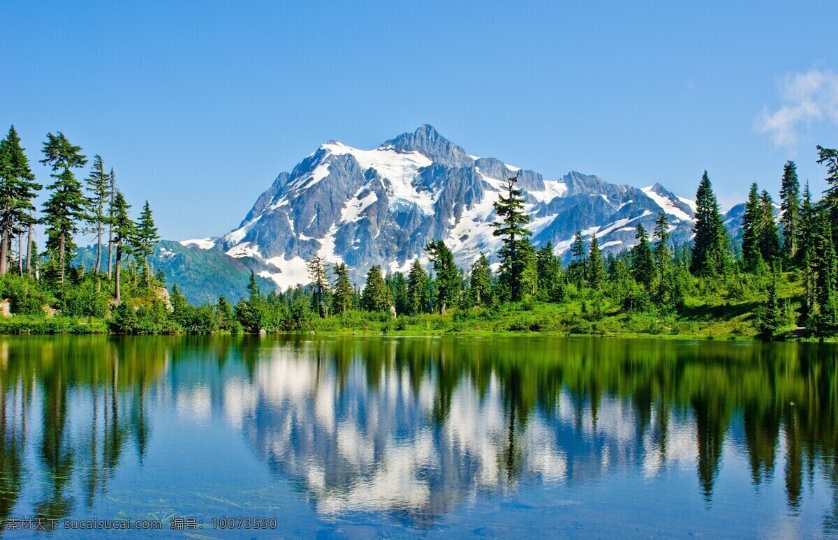 户外踏青 户外 踏青 高山 雪山 旅游 湖泊 倒影 青山 绿树 旅游摄影 国外旅游