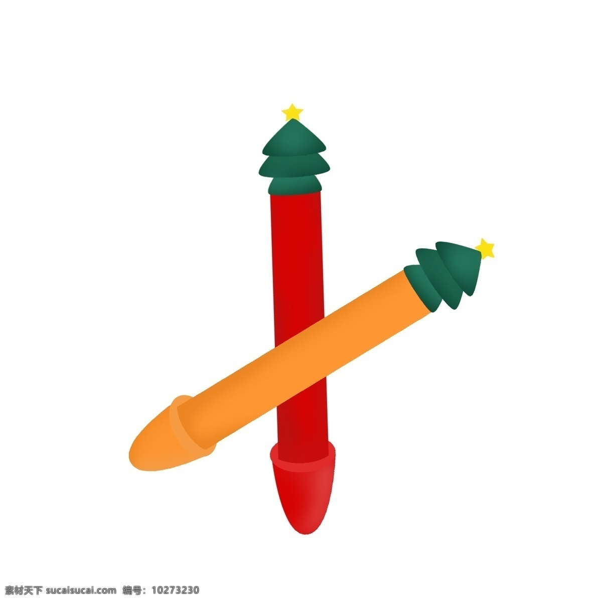 手绘 圣诞节 简约 可爱 彩色 画笔 手绘文具 可爱彩笔 彩色画笔