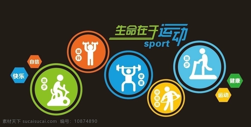 生命在于运动 体育文化 体育文化墙 健身房文化墙 健身房长廊 全民健身 学校文化墙 校园文化