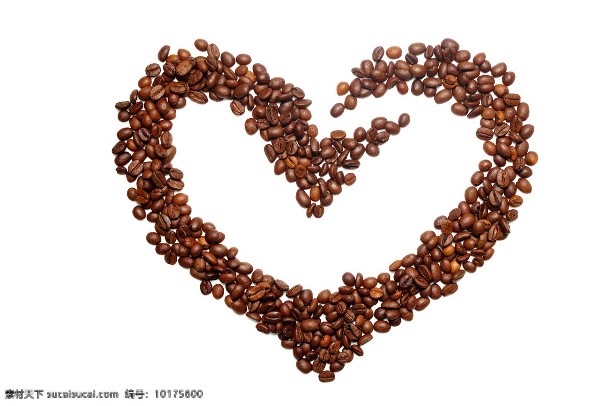 咖啡豆 咖啡 可可 可可豆 饮料 饮品 美味 原材料 食材 爱心 餐饮美食 食物原料